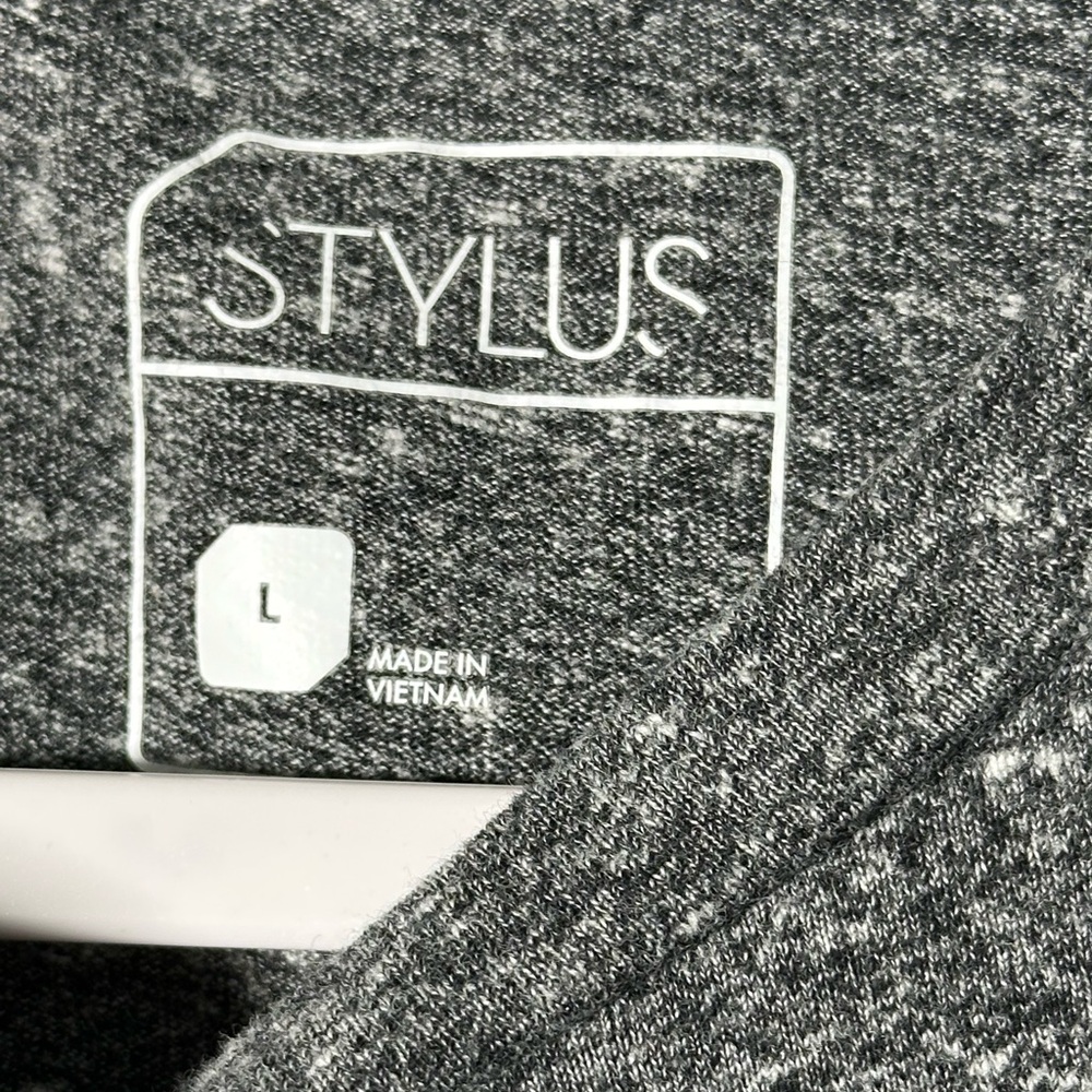STYLUS Charcoal Stylus Men's Gray Heathered‎ Raglan Sleeve T-Shirt Size L - Picture 7 of 11